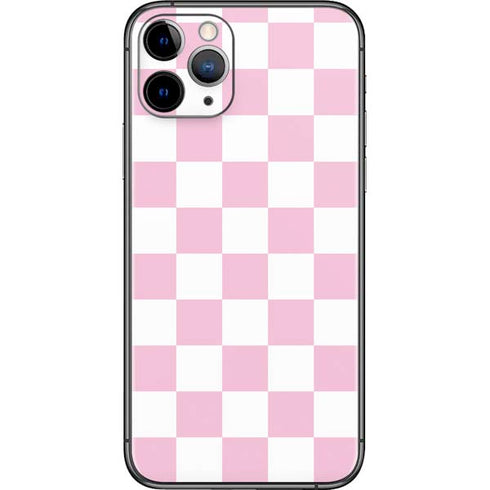 Pink and White Checkerboard iPhone 11 Pro Skin